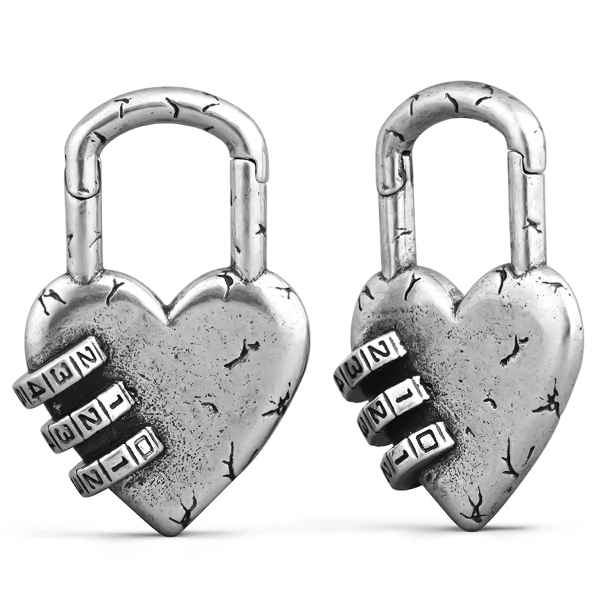 ボディピアス ハートキーマグネットクリッカー（シルバー）南京錠 ダイヤル式 ゲージ8G 真鍮 ワンタッチ 装着簡単 ヒンジ付き 磁石 人気 耳軟骨 乳首 鼻 プレゼント he054xxxxxxxx 5,830円