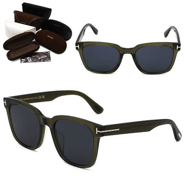 サングラス FT1240-K/S 98A 55 TF1240 サングラス EYEWEAR アジアンフィット クリアグリーン グレー ユニセックス