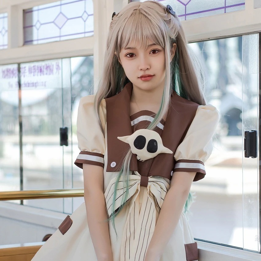新作コスプレ変装仮装イヴォント用品スリーパーティーハローウェル八尋寧地縛少年花子君コスプレ衣装アニメ衣装ワンピースかつら