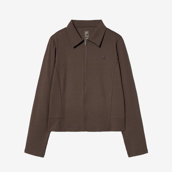 [FILA] 冷感リブ トラックトップ (FS2FTH2252F_BRN)