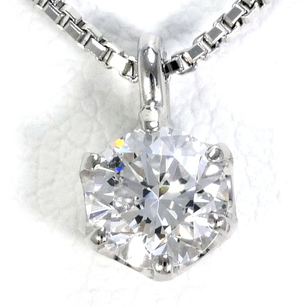 PT900 プラチナ PT850 ネックレス ダイヤ 0.311 SI1 鑑定書 ジュエリー 中古ネックレス