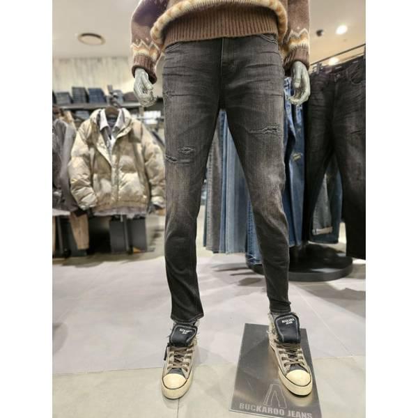 [] テーパード スリム ブラック デニム (B245DP168P2) [P003437527]