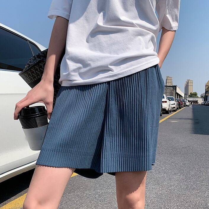 3color レディース ボトムス パンツ ショートパンツ プリーツパンツ アコーディオンプリーツ ストレート 無地 ハイウエスト 華奢見え 楽ちん ポケット カジュアル 大人カジュアル きれいめ 上