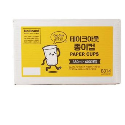 ノーブランドテイクアウト紙コップ380ml x 600p