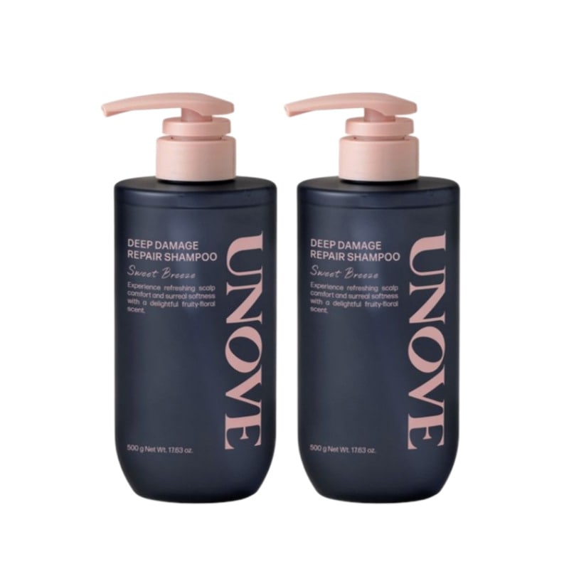 ディープダメージリペアシャンプー 500g×2本セット（スイートブリーズ＋ロージーオーラ）