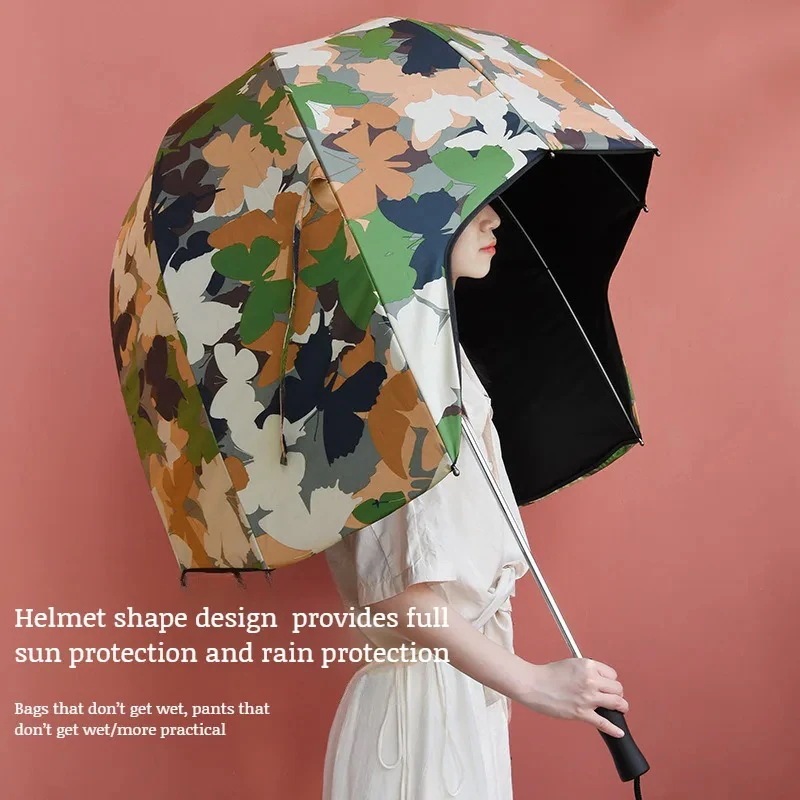 アウトドアヘルメット傘 2024 多機能タイプ UPF50＋ 日傘 雨用傘 UV保護 紫外線対策 ワンサイズ サイクリング ナイトプール キャンプ お出かけ ストリート 海