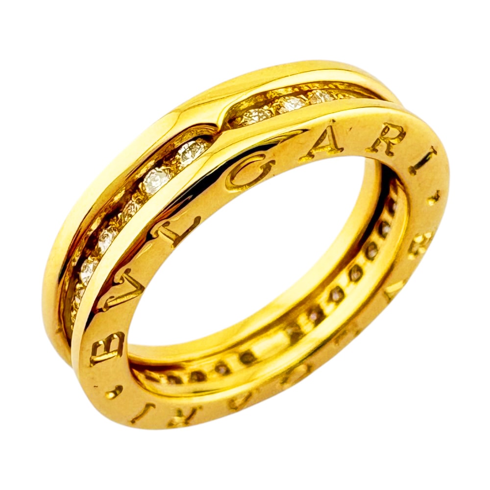 ブルガリ B-zero.1 ビーゼロワン 1バンド リング 指輪 10号 18金 K18ゴールド ダイヤモンド BVLGARI 中古 美品