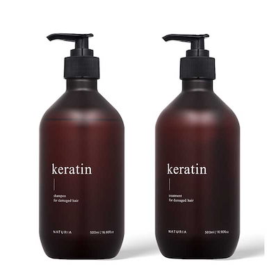 NATURIA ケラチンシャンプー　トリートメント　各2本セット Qoo10] NATURIA professional ケラチンシャンプー&トリートメント セッ