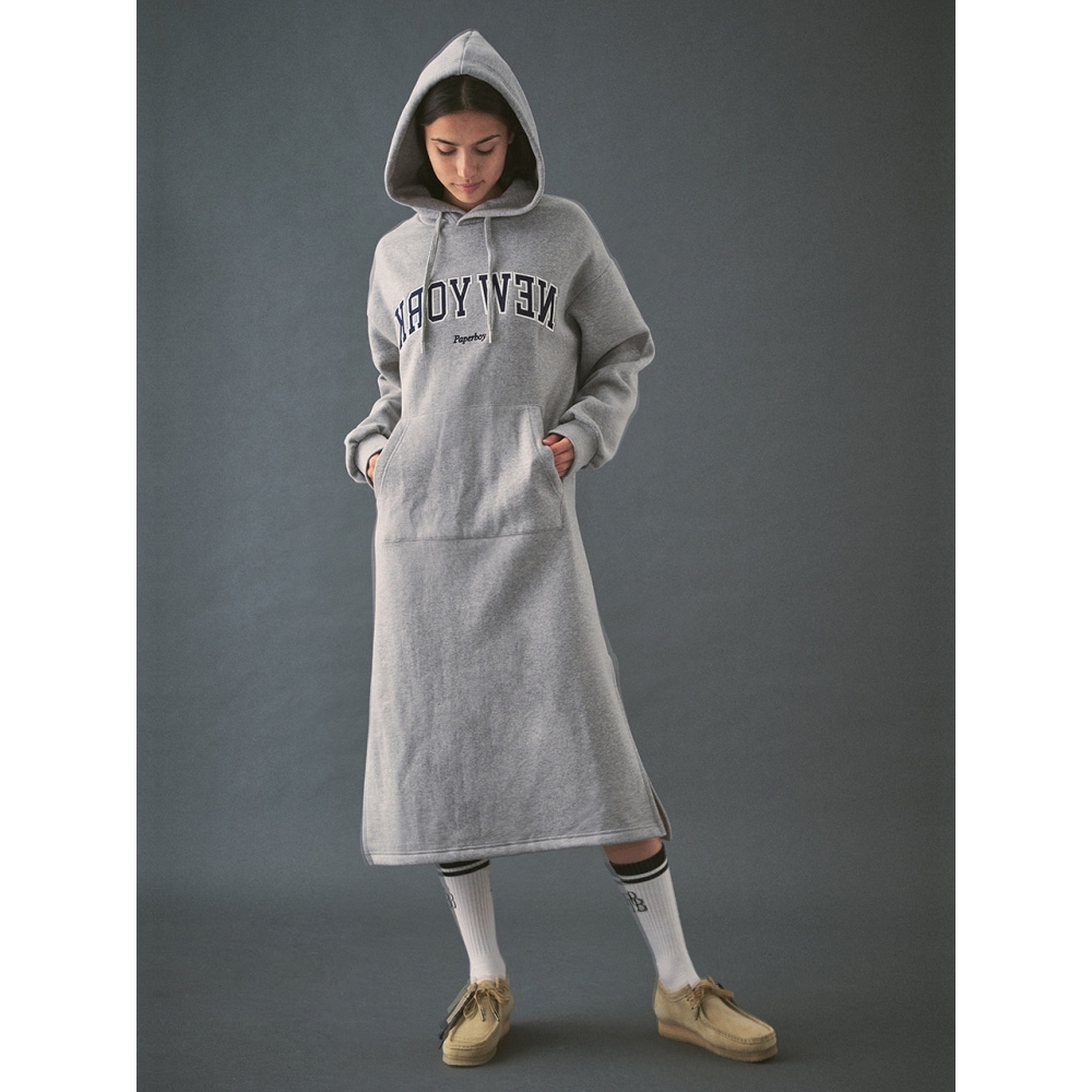 PAPERBOYニューヨークフーディワンピースメランジ