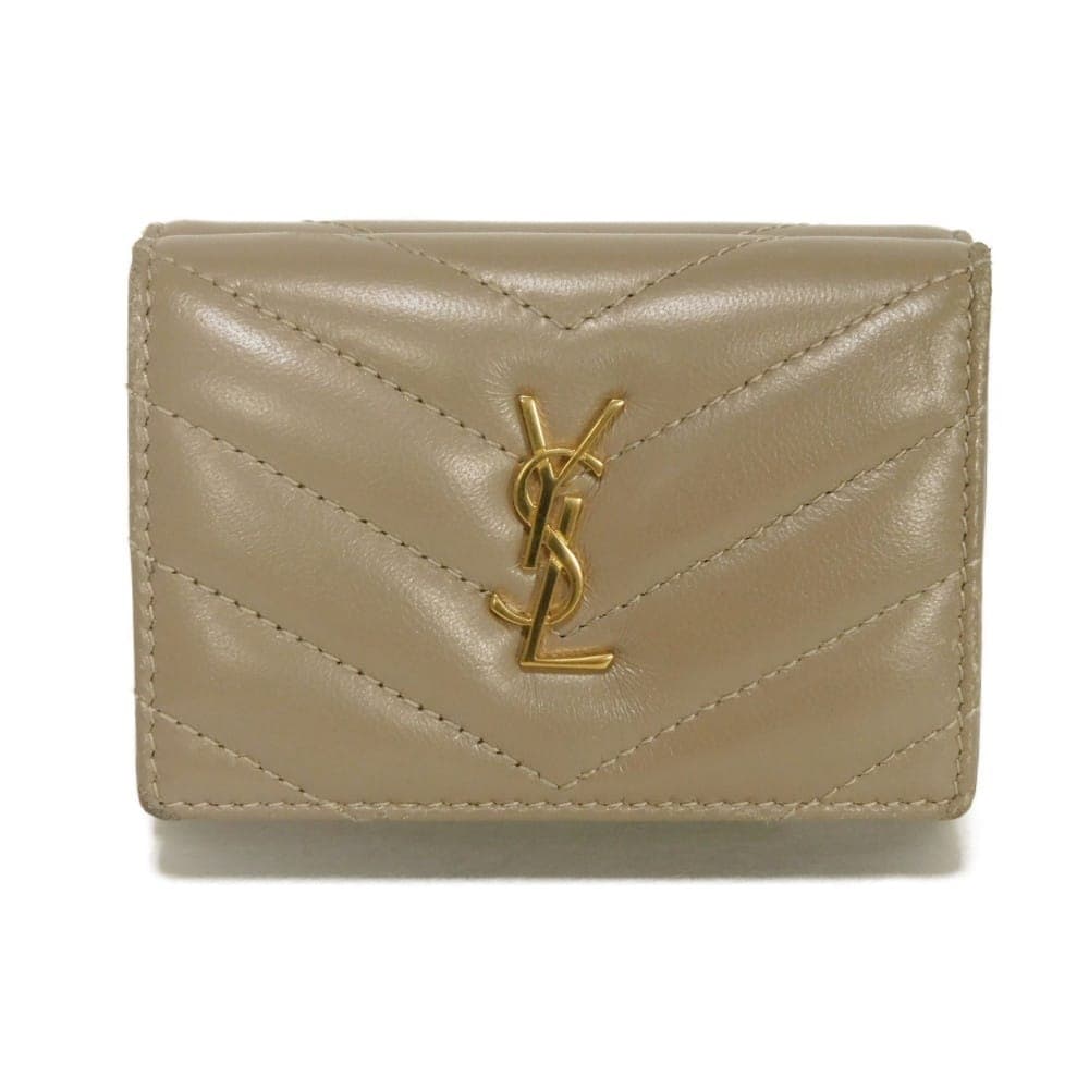 【中古】SAINT LAURENT PARIS 三つ折り財布 キルティング カサンドラ オリガミ タイニーウォレット YSL 668274 AAA44 1722