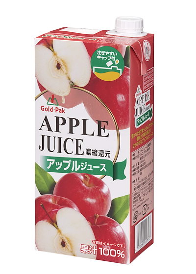 他サイト： ゴールドパック アップルジュース 1L紙パック×6本入の商品画像