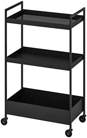 ＩＫＥＡ/イケア NISSAFORS：ワゴン50.5x30x83 cm ブラック（604.073.65）