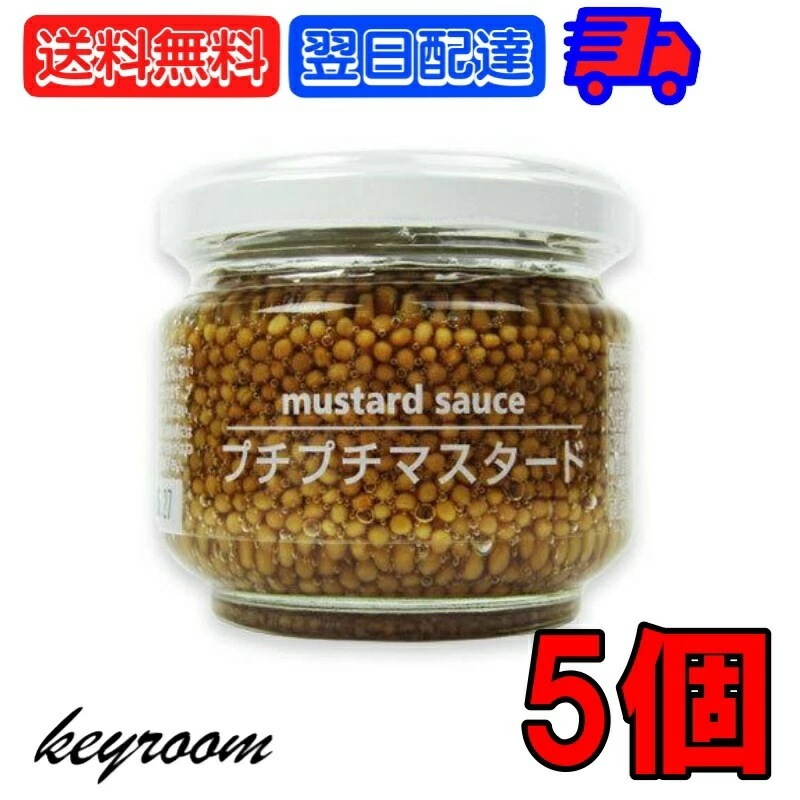 ファインドニューズ プチプチマスタード 100g 5個 マスタード 粒マスタード 大粒