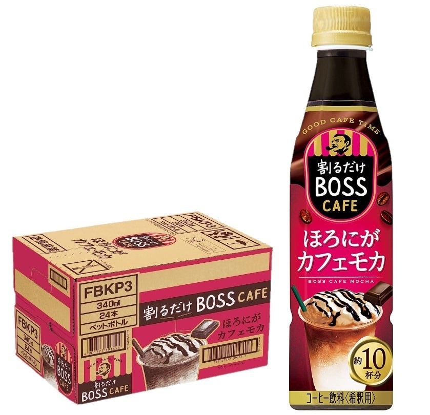 【送料無料】サントリー BOSS ボス 割るだけ ボスカフェ ほろにがカフェモカ 340ml1ケース/24本