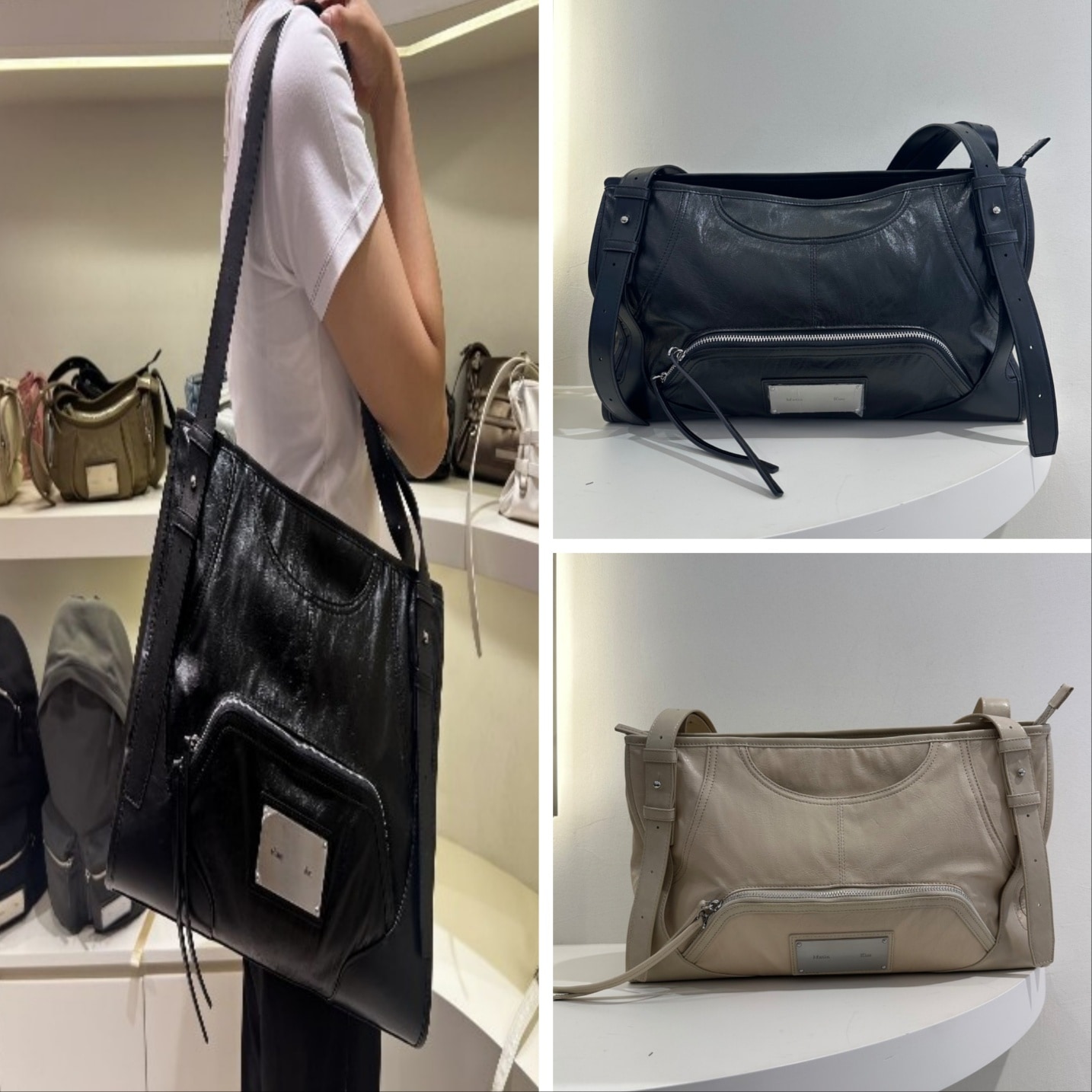 TWO WAY STRAP SQUARE BAG 2色
