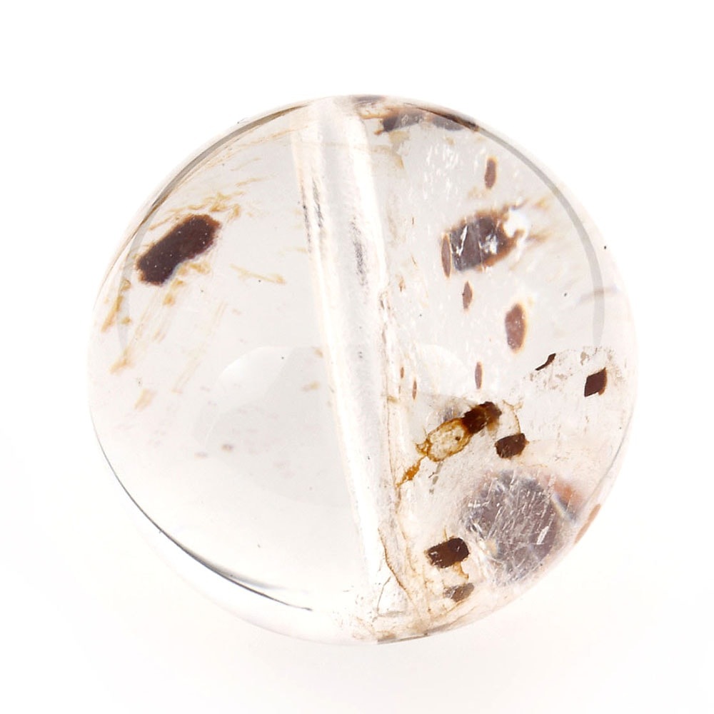 「1点もの 現品」 1粒売り 天然 オーラクォーツ ブラジル産 16mm パワーストーン バラ売り 天然石 パワーストーン ばら売り ビーズ 穴あき 1玉売り アクセサリー パー zz000120-f