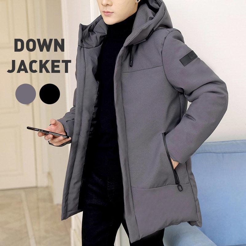 中綿ジャケットメンズマウンテンパーカーフード付きダウンコートダウンジャケットアウトドア防寒ジャケット暖かいキルティング