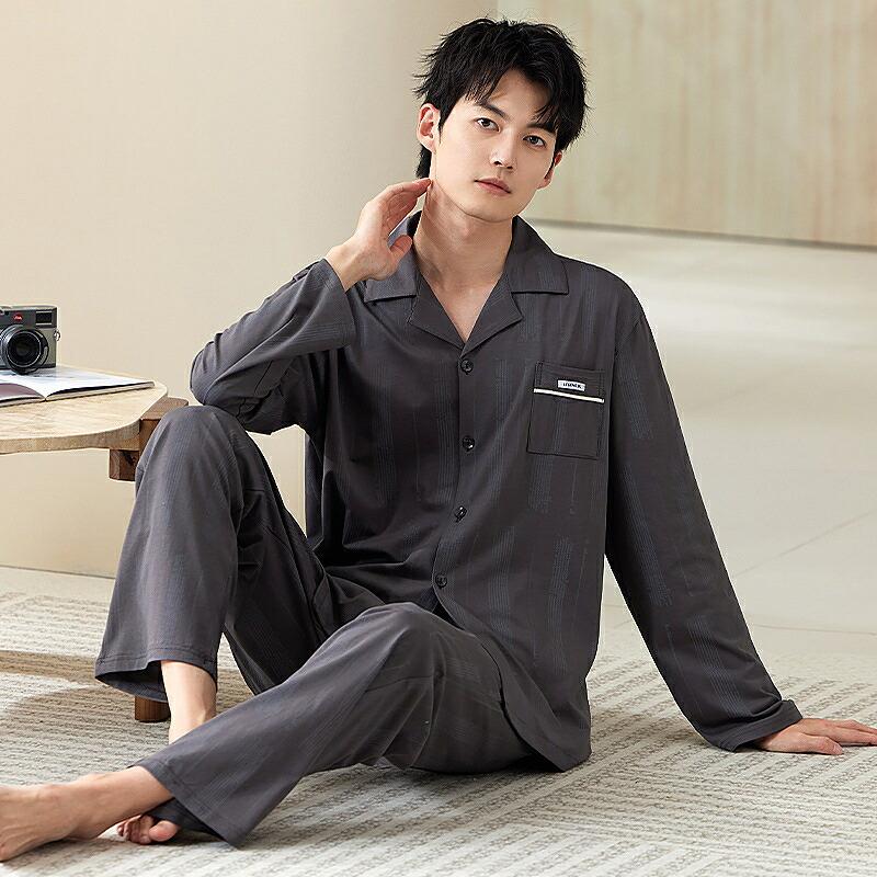 【本日限定】パジャマ メンズ 長袖 綿 ルームウェア セットアップ 春 秋 秋冬 長袖トップス 春秋 上下 セット 人 紳士 おしゃれ 冬用 きいサイズ お洒落パジャマ メンズ 長袖 綿 ルームウェ