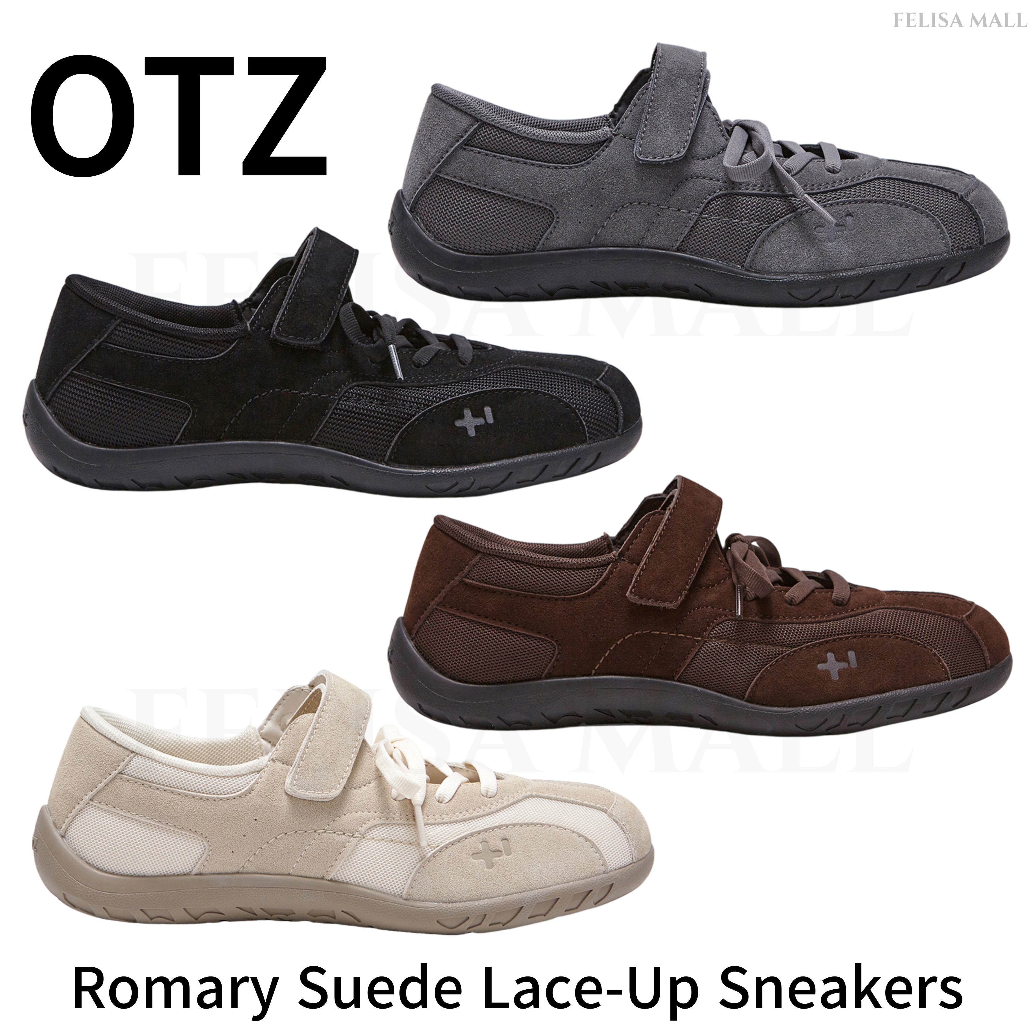 [OTZ] Romary Suede Lace-Up Sneakersフラットシューズ 韓国人気 11,580円
