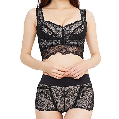 アンジェリール 凛とルームブラ&ショーツセット ブラック(L)(L)