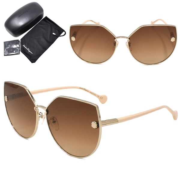 サングラス SF188SA-704 アジアンフィット ゴールド アイボリー ブラウングラデーション