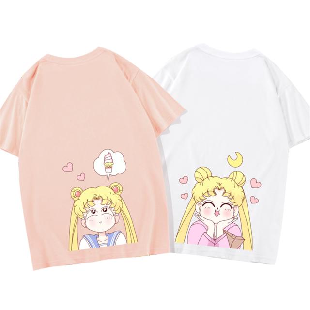 【新品開催 】美少女戦士セーラームーン　月野うさぎ　半袖 Tシャツ女性用アニメ周辺　二次元 cosplay 小物 コスプレ衣装