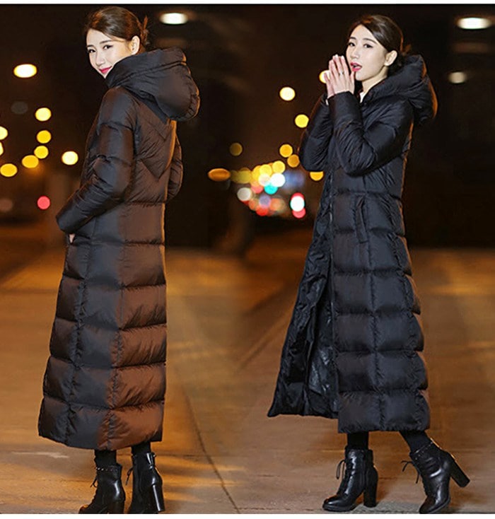 ガジェリーで大人気 2タイプ ダウンコート レディース 超ロング 秋冬 ベンチコートダウンジャケットフード付き スタンドカラー aライン 着痩せ 撥水 大きいサイズ 黒ブラック 厚手 防寒 ジッ 4,974円