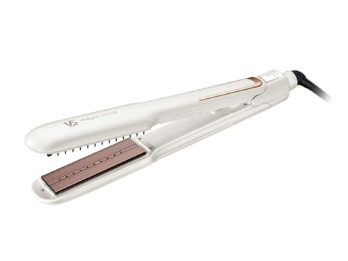 ヴィダル サスーン ストレート ヘアアイロン マジックシャイン スチーム 5段階温度調節 ホワイト VSS-9920/WJ