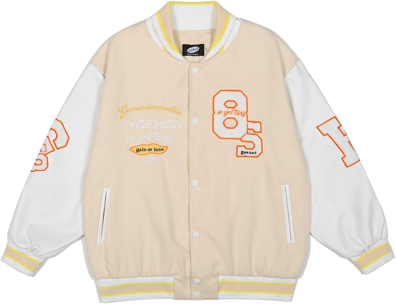 ジャケット メンズ スタジャン 男女兼用 オシャレ アウター パッチワーク 刺繍 カジュアル ビックシルエット スタジアムジャンパー 長袖 春秋冬 防風 防寒 ブルゾンり アウター 大きいサ