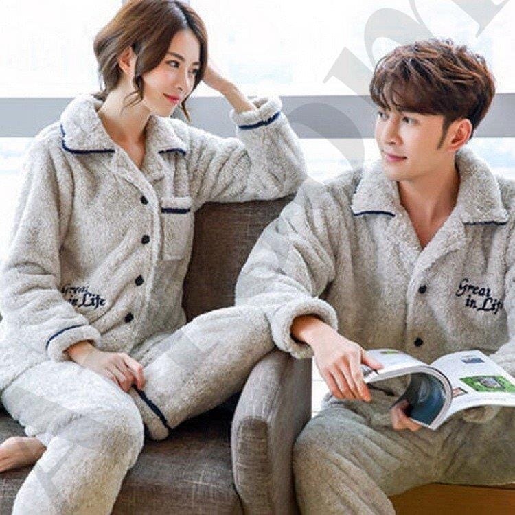 【本日限定】ペアパジャマ カップルパジャマ カップル パジャマ カップルペアルック 寝間着 秋冬 ルームウェア パジャマペアルック お揃い
