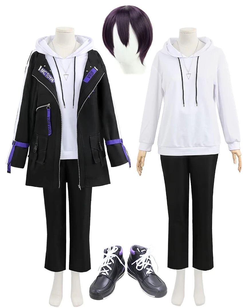 【一部分3日内出荷】コスプレ ハロウィン ハロウィン 変装 セット ウィッグ コスプレ衣装 とうや けんもち 剣持刀也 Vtuber バーチャルYouTuber イベント用品