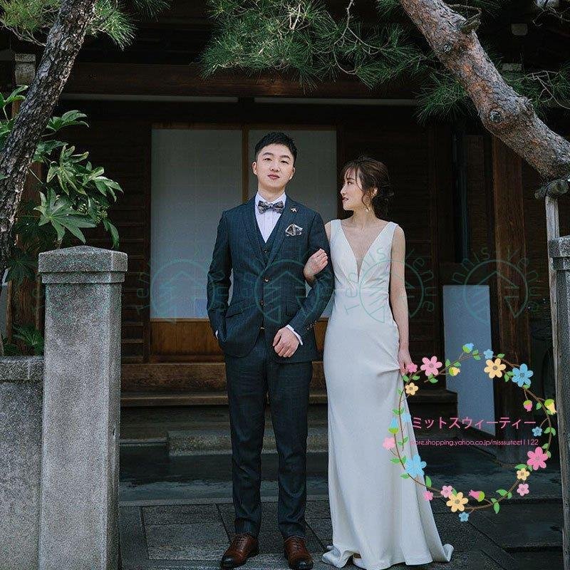 ウェデイングドレス 結婚式 二次会 旅行 前撮り ロングドレス 花嫁 ドレス ウエディングドレス 挙