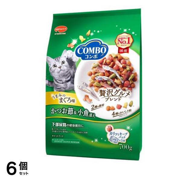 コンボ キャット ドライ まぐろ味・かつお節・小魚添え 700g 6個セット