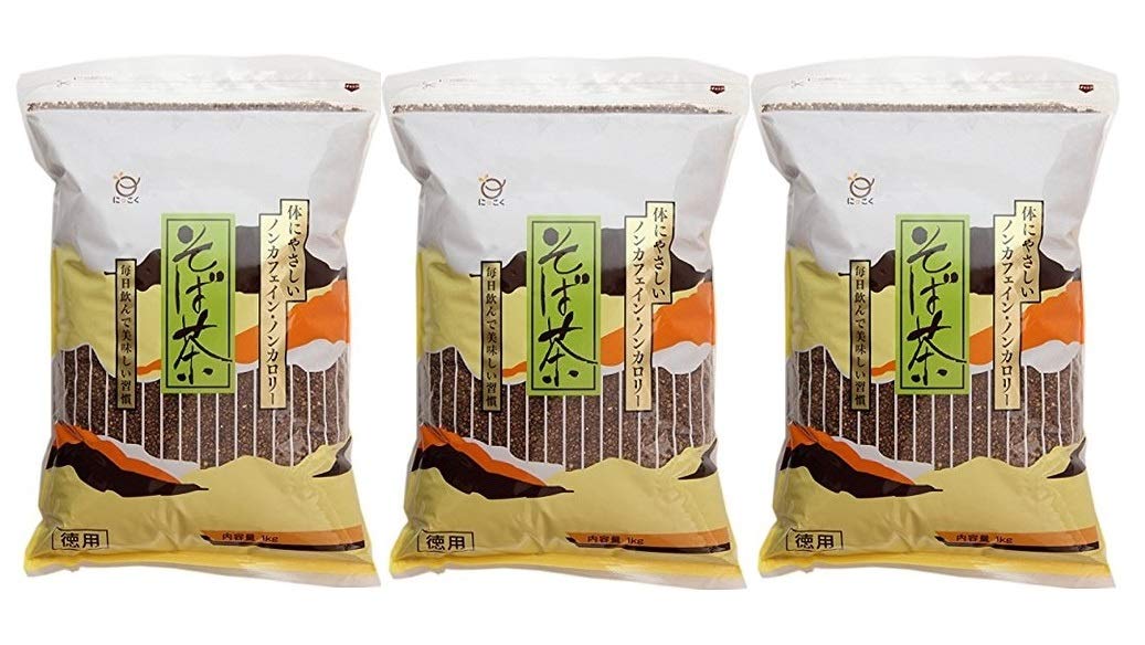 日穀製粉 純そば茶 1kg 3袋セット
