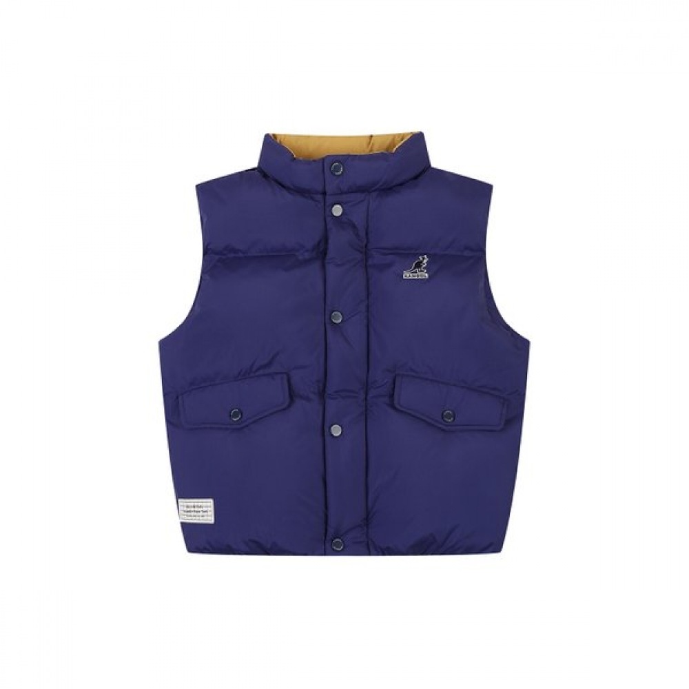 KANGOL KIDS ショート プファー ベスト パープル ARDCVT02020PU