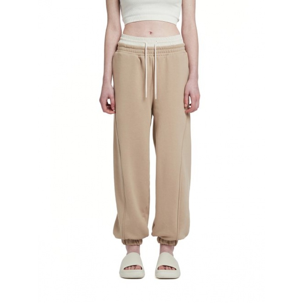 TRUNK PROJECT ダブルウエストバンドラウンジパンツ_ベージュ