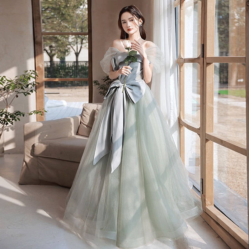 2025新品追加パーティドレス ワンピース 韓国ファッション 結婚式 誕生日 演奏会 花嫁 司会