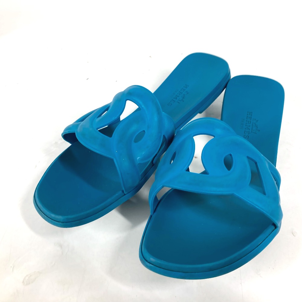 サンダル アロハ 靴 シューズ フラット シェーヌダンクル ラバー ブルー