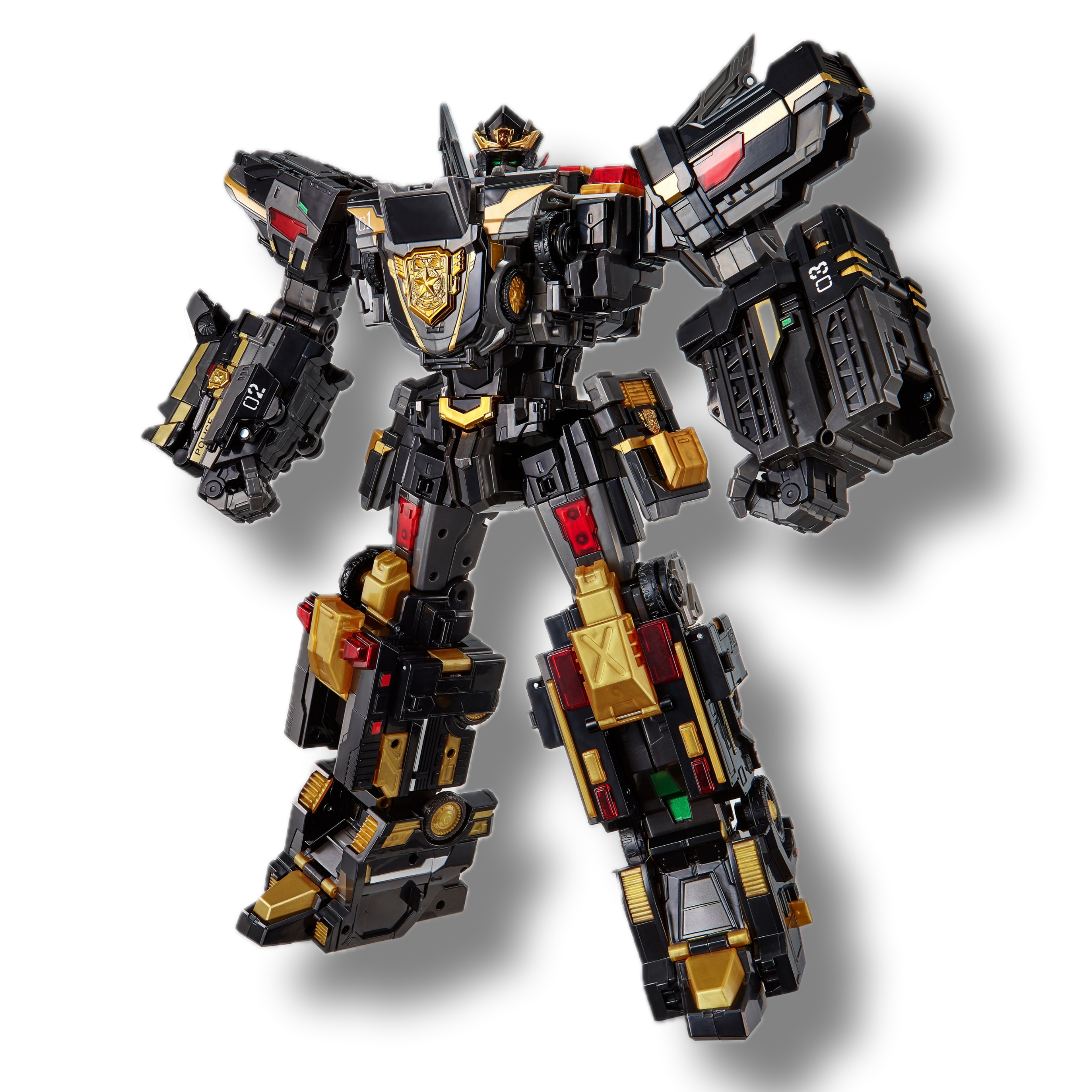 P[スペシャルクーポン] 最強警察 ミニフォース ジャスティス タイタン ブラックエディション / レックスカイザー D5 D6 D7 D9/ストームテラ/タイダルシャーク/バスター機が