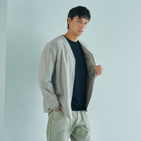 返品交換不可 大特価 MIZUNO ミズノ 発熱素材 ブレスサーモ サーマルメッシュノーカラージャケット 洗濯機洗い可 メンズ ジャケット B2MEA50153