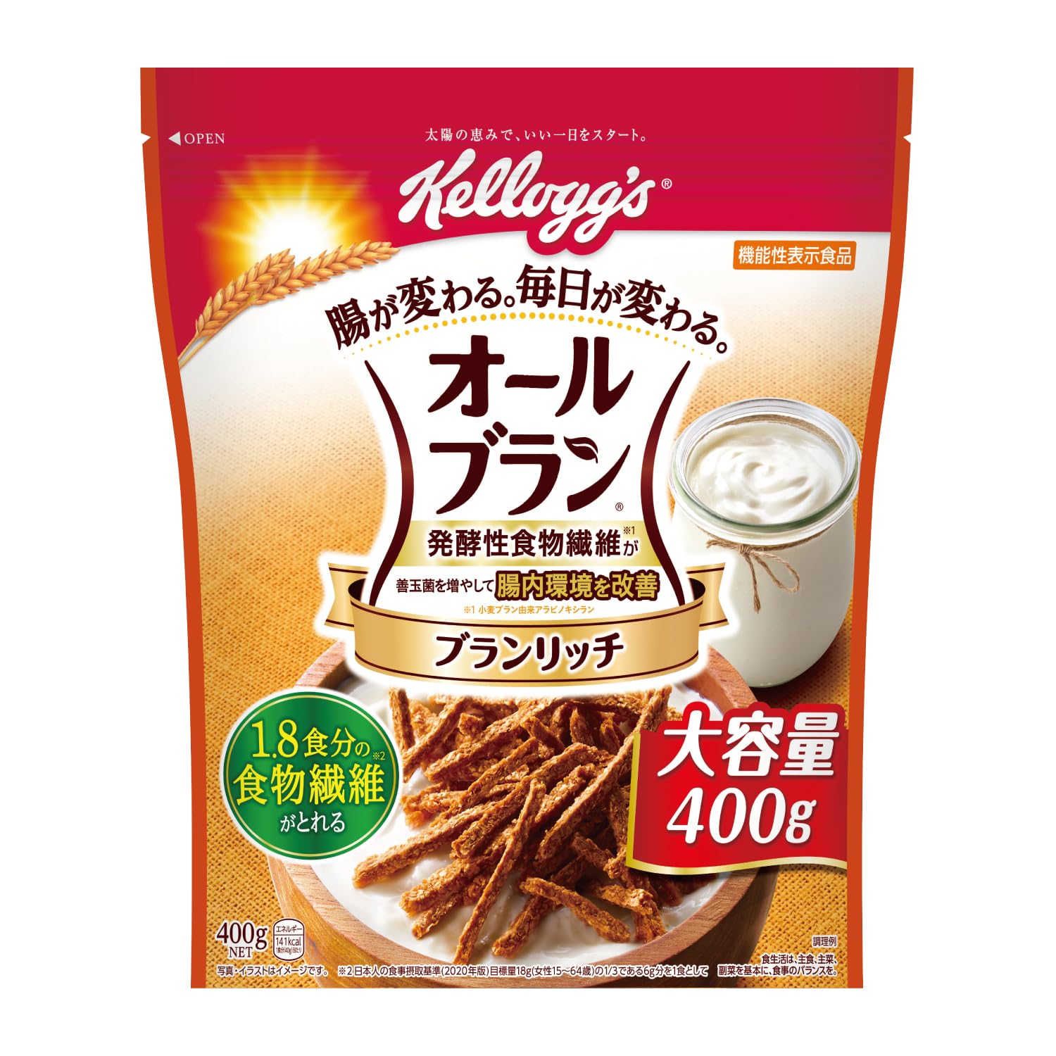 オールブラン ブランリッチ 大容量 400g ×6袋 小麦ふすま シリアル 腸活 発酵性 食物繊維
