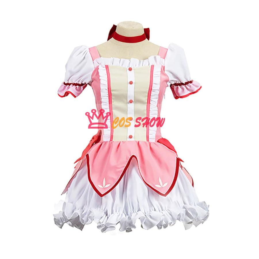 2025新品販売 COSSHOW 実物撮影 魔法少女まどか マギカ 鹿目まどか かなめまどか 戦闘服 コスプレ衣装 cosplay仮装 イベント ステージ服 舞台 ハロウィン クリスマス 学園祭