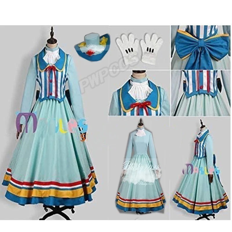 コスプレ用 仮装 コスプレ コスチューム コスチューム +オーダー自由 コスチュームコスプレ衣装+バニエ+手袋+帽 衣装 ハロウィン ミニーちゃん アメフログリ