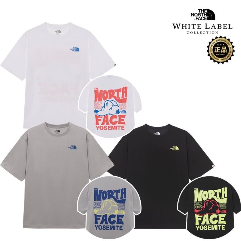 NT7UR07 WHITE LABEL HALF DOME S/S R/TEE 26SS 韓国限定ライン 半袖Tシャツ バックプリント ロゴTシャツ 抗菌加工 韓国っぽ コーデ提案 デニム スカート