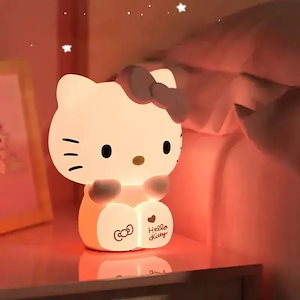 正規品24新登場 ナイトライト キティーちゃん かわいい タッチライトベッド寝室用 明るさ調節 授乳ライト リモコン付き 子供 安全素材 おもちゃ 柔らかい素材 プレゼント