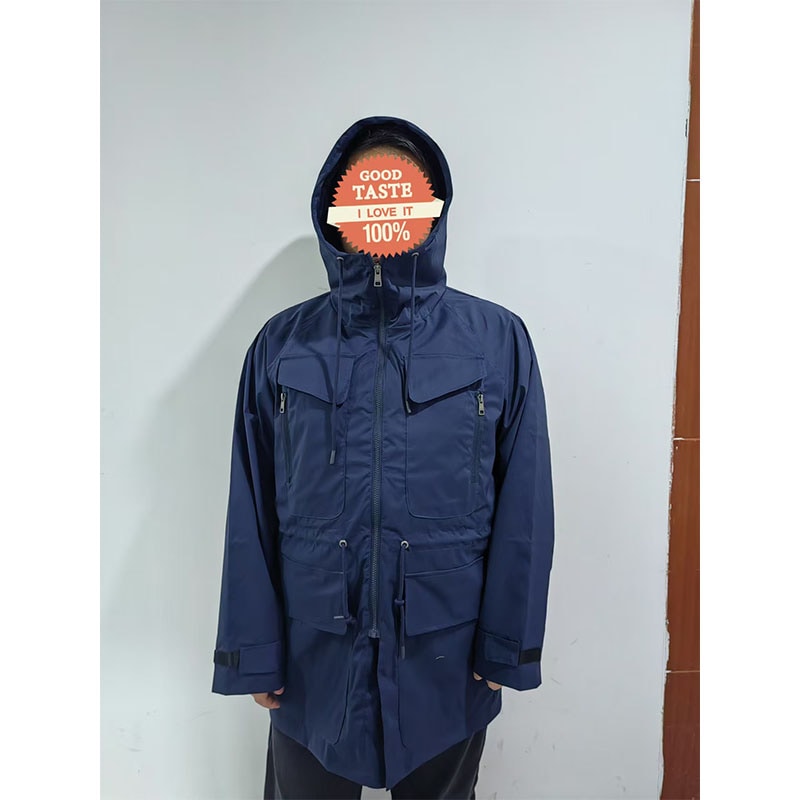 MAN POCKET SPRING SUMMER LONG HOOD OUTDOOR CAMPING JACKET