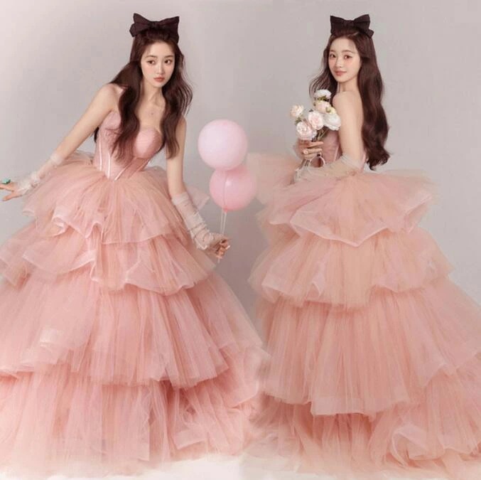 パーティードレス ウェディングドレス 可愛い 高級感 お姫様 成人式ドレス カラードレス コンサート オフショルダー 二次会ドレス 披露宴 フォトウェディング撮影 卒業式ドレス ロング ワンピース 結