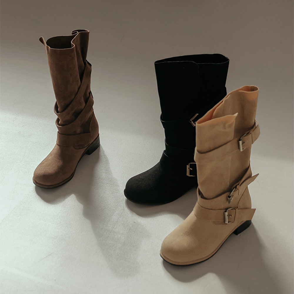 ネスミンバックルロールアップツーウェイミドルブーツ