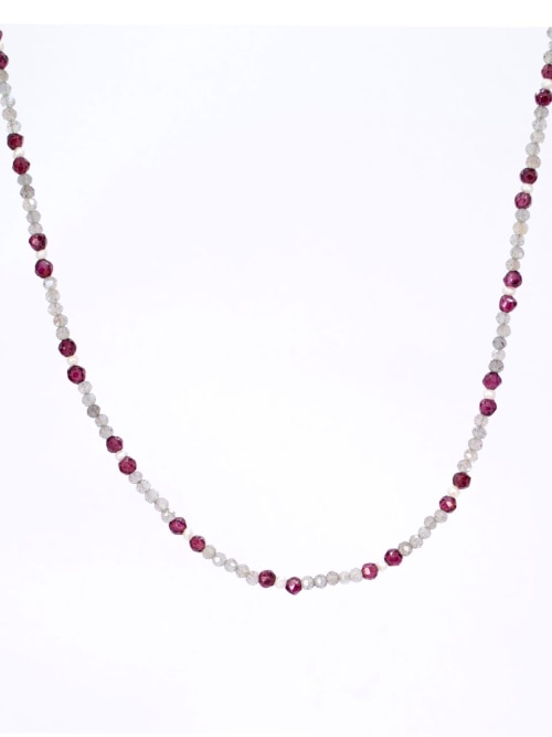 【HARANG】 HR 50N_Pearl Point Gemstone Beads Necklace 正規品