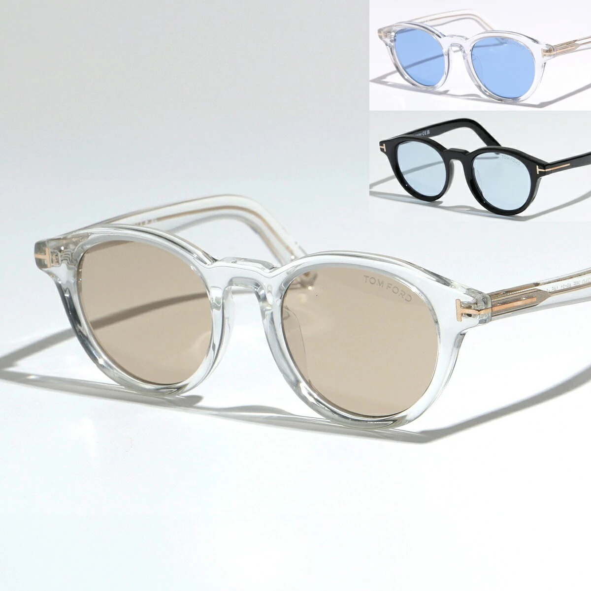 TOM FORD トムフォード サングラス TF1123-D FT1123-D メンズ ボストン型 Tロゴ クリアフレーム セルフレーム アイウェア アジアンフィット 【日本企画】